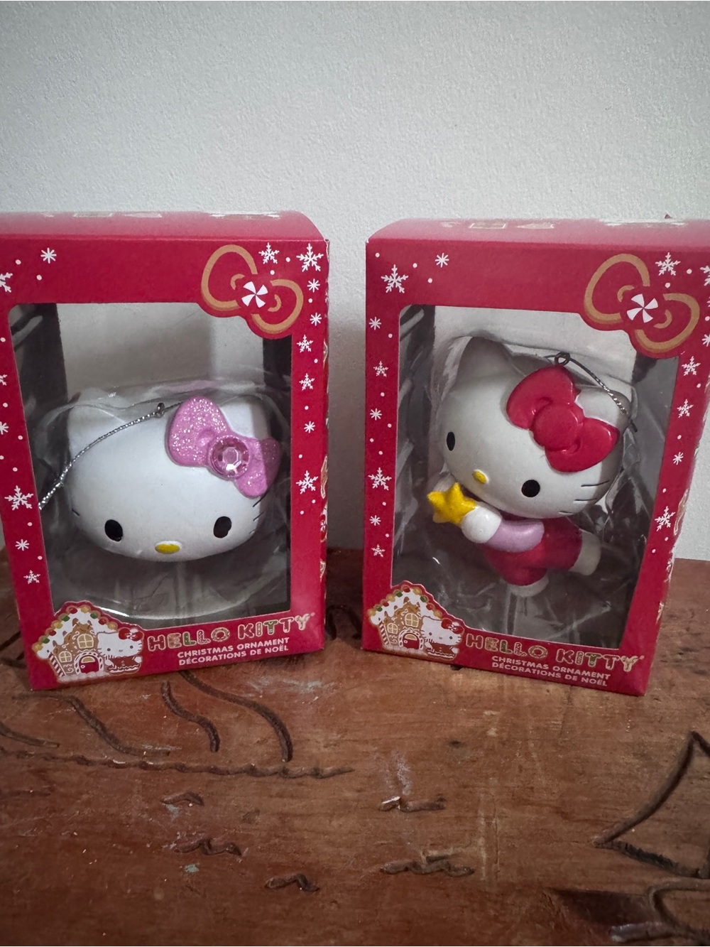 Set of 2 Hello Kitty Holiday Ornaments